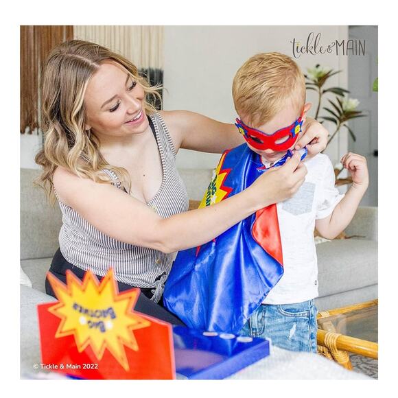 Big Brother Gifts for Boy - 3-Piece Big Brother Superhero Cape, Mask & Book Set - Picture 6 of 8